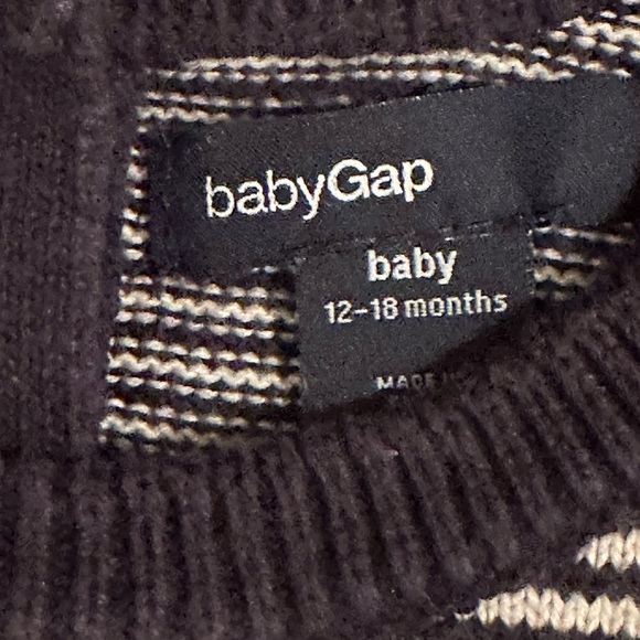 babyGap Navy Striped Red Whale Knit Sweater Dress Size 12–18 Months - Picture 6 of 6